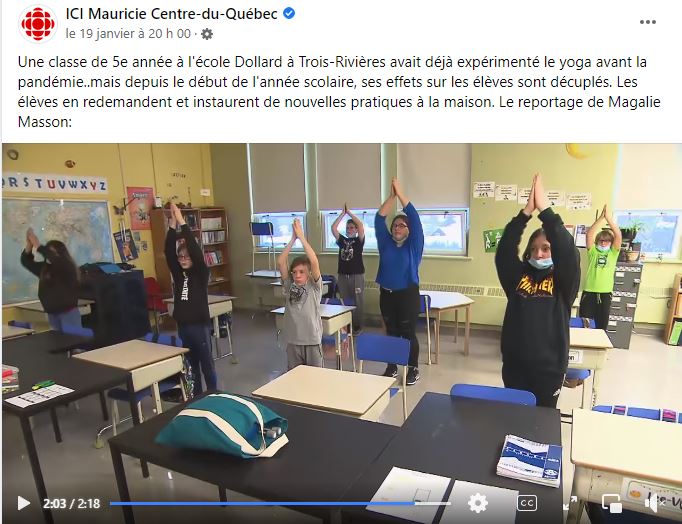 'Du yoga au primaire pour calmer les enfants', reportage de Magalie Masson